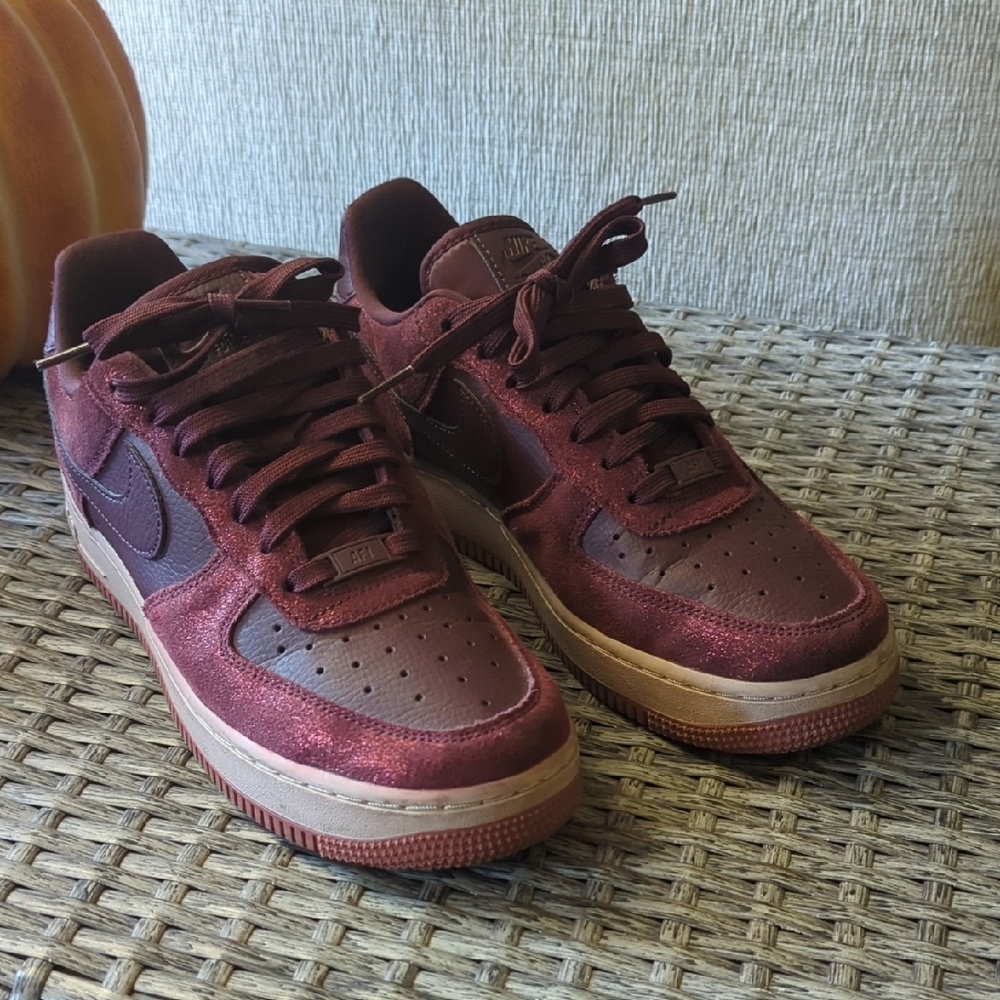 Nike Air Force 1 Burgundy Crush Low-Top Women's Sneakers Size 8.5